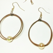 upcycled guitar string earrings